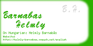 barnabas helmly business card